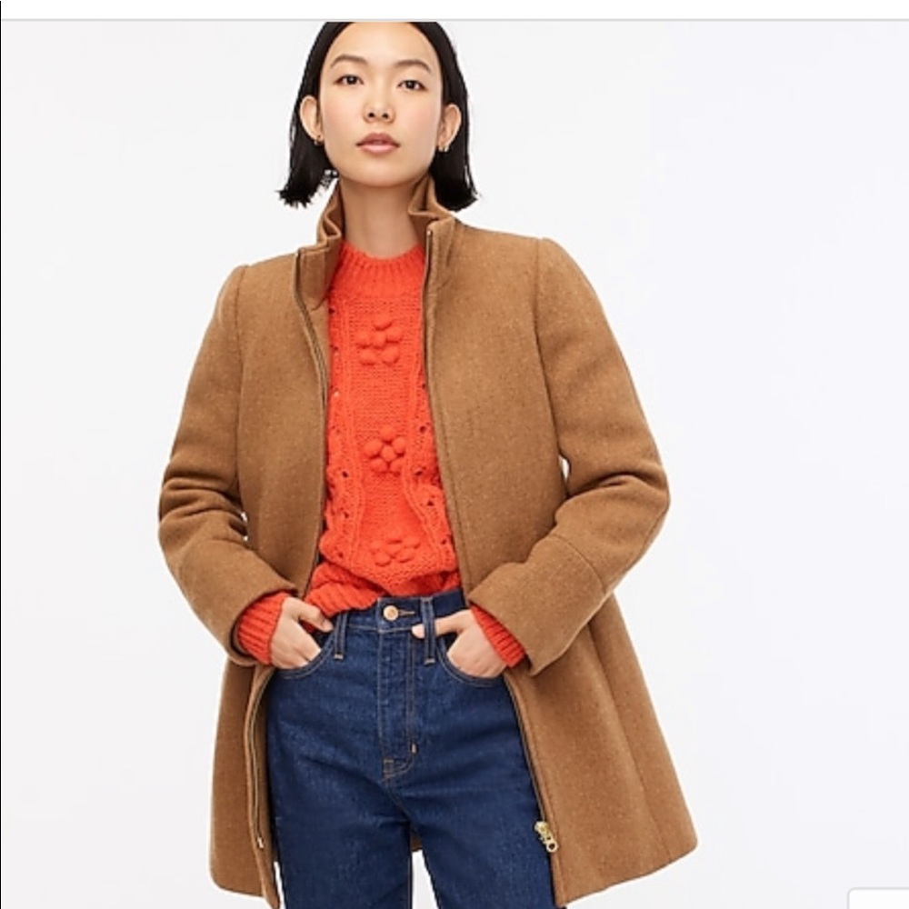 NWOT J Crew Lodge Coat, Italian Stadium Cloth Wool